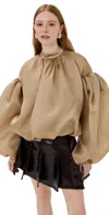 Anonlychild Peters Blouse Khaki In Khaki