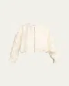 Anonlychild Sanguinetti Ruched Back Jacket In Creme