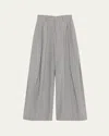 Anonlychild Stona Mini Houndstooth Pleated Pants In Blackgrey