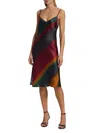 Anonlychild Women's Golden Grove Printed Silk Slipdress In Red Multi
