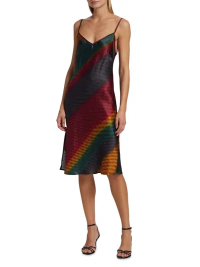 Anonlychild Women's Golden Grove Printed Silk Slipdress In Red Multi