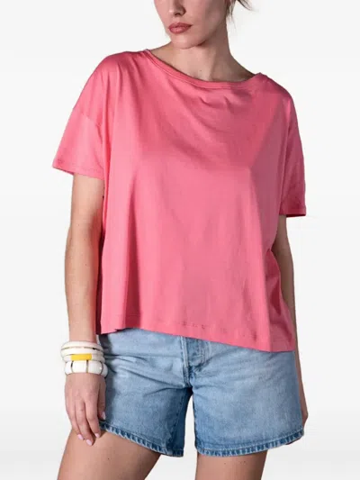Anonym Apparel Audrey Drop-shoulder T-shirt In Pink