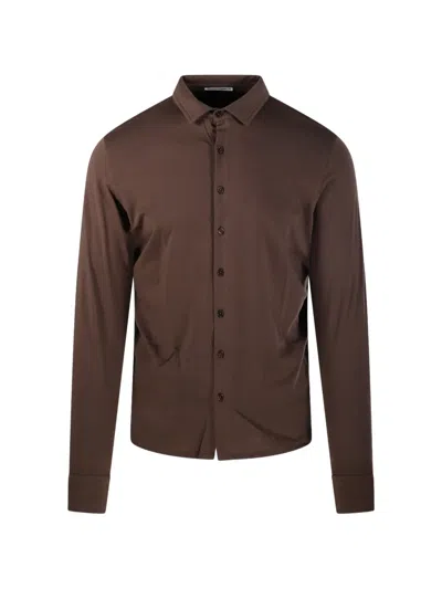Anonym Apparel Ayden Buttoned Shirt In Brown