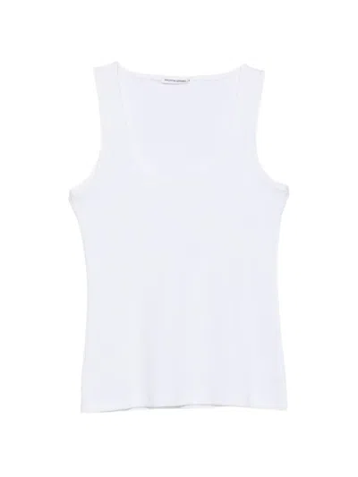 Anonym Apparel Claire Ribbed-knit Tank Top In White