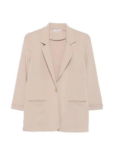 Anonym Apparel Leonie Single-breasted Blazer In Neutral