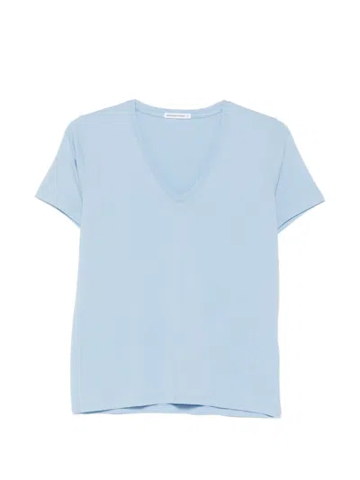 Anonym Apparel Romy V-neck Short-sleeve T-shirt In Blue