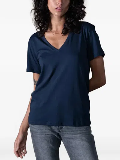 Anonym Apparel Romy V-neck T-shirt In Blue