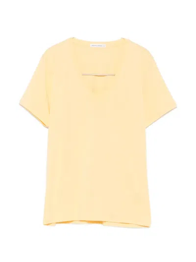 Anonym Apparel Romy V-neck T-shirt In Yellow