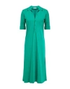 Anonym Apparel Woman Midi Dress Green Size M Pima Cotton In Green