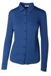 Anonym Apparel Women Ellacap Long Sleeve Button Tee In Capri