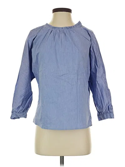Pre-owned Anonyme 3/4 Sleeve Blouse In Blue