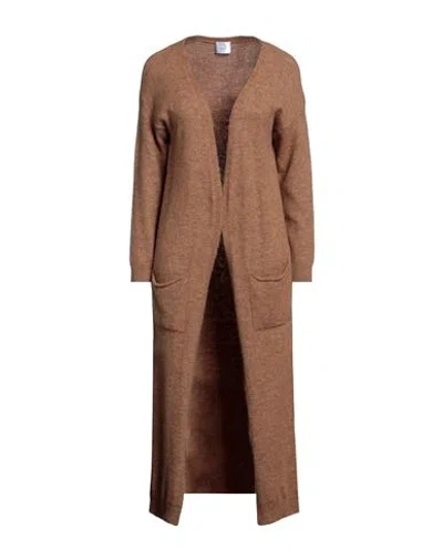 Anonyme Designers Woman Cardigan Camel Size 6 Polyacrylic, Polyamide, Wool, Metallic Fiber, Elastane In Beige