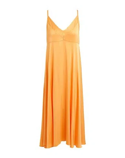 Anonyme Designers Woman Midi Dress Orange Size 8 Viscose