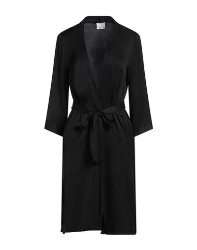 Anonyme Designers Woman Overcoat & Trench Coat Black Size 6 Viscose In Black