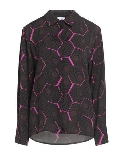 Anonyme Designers Woman Shirt Dark Brown Size L Viscose