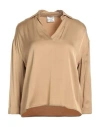 Anonyme Designers Woman Top Camel Size 10 Viscose In Beige