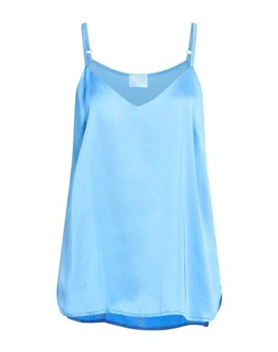 Anonyme Designers Woman Top Light Blue Size 6 Viscose