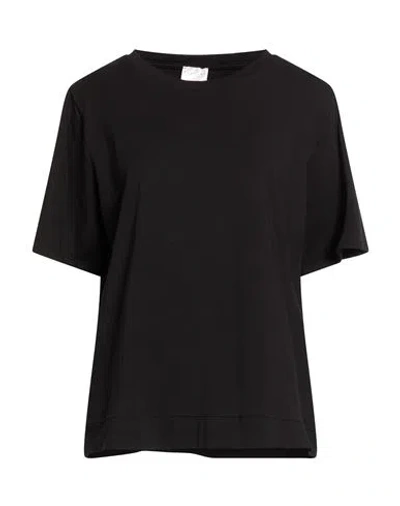 Anonyme Designers Woman T-shirt Black Size 8 Cotton, Elastane