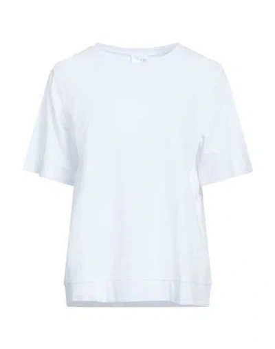 Anonyme Designers Woman T-shirt White Size 8 Cotton, Elastane In Gray
