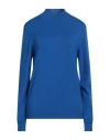 Anonyme Designers Woman Turtleneck Light Blue Size L Viscose, Polyester, Polyamide