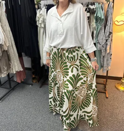 Anonyme Emily Skirt In Olive In Green