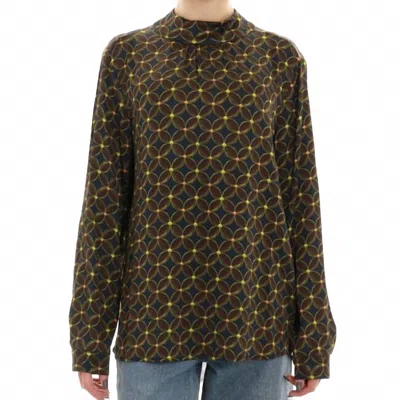 Anonyme Optical Blouse In Multicolor In Black