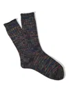 Anonymous 5color Mix Crew Socks In Blue