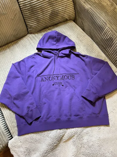 Pre-owned Anonymous Club Logo Hoodie Purple