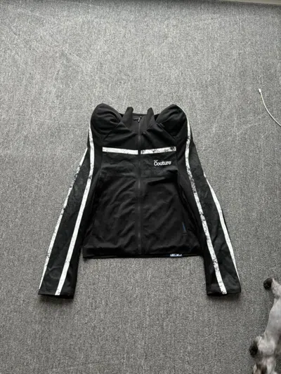 Pre-owned Anonymous Club Shoulder Hump Bomber In Black