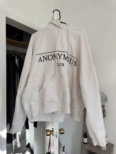 Pre-owned Anonymous Club X Hood By Air Anonymous Club F&f Exclusive White Hoodie