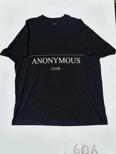 Pre-owned Anonymous Club X Hood By Air Anonymous Club Og2020 Hba Tee In Black