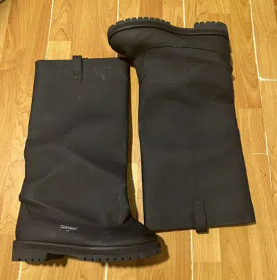 Pre-owned Anonymous Club X Hood By Air Anonymous Club Shaft Boot Black