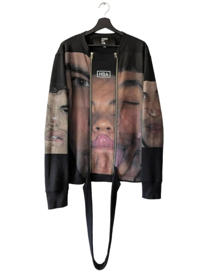 Pre-owned Anonymous Club X Hood By Air Faces Crewneck In Black