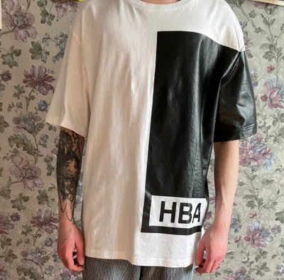 Pre-owned Anonymous Club X Hood By Air Hba T-shirt Hood By Air In White/black