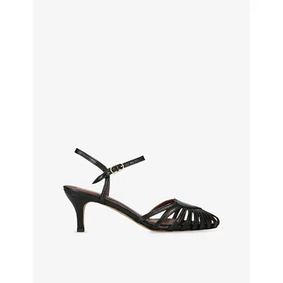 Anonymous Copenhagen Womens Keesha Leather Heeled Sandals Black Eur 40 / 7 Uk