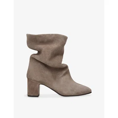 Anonymous Copenhagen Womens Lully 55 Suede Heeled Ankle Boots Taupe Eur 39 / 6 Uk