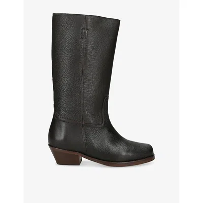 Anonymous Copenhagen Womens Tarisha Leather Knee-high Boots Dark Brown Eur 41 / 8 Uk