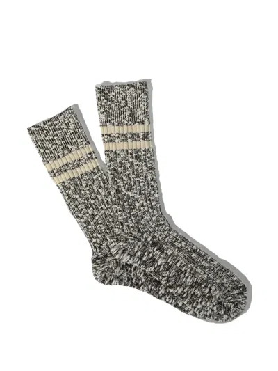Anonymous Ism Lightweight Slub Crew Socks In Gray