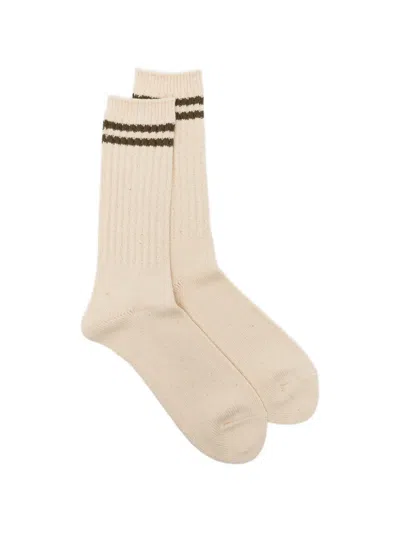 Anonymous Ism Striped Socks In Neutral