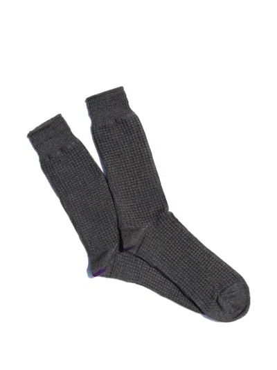 Anonymous Ism Thermal Knit Socks In Gray
