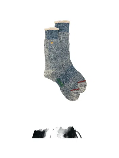 Anonymous Ism Xgohemp Textured Socks In Blue