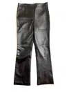 Anonymous John Carlisle Women's Leather Leg Lined Bootcut Pants In Black In Black