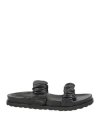 Anonymous Woman Sandals Black Size 8 Lambskin In Black
