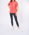 Anorak Chalet Short Sleeve Down Jacket In Coral In Pink