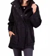Anorak Crinkle Rain Jacket In Black In Black