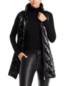 Anorak Down Chevron Quilted Vest In Black