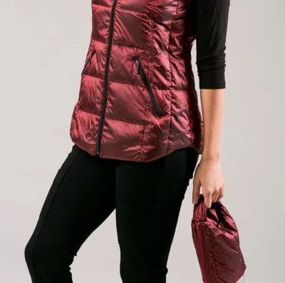 Anorak Metallic Vest In Dark Rose In Multi