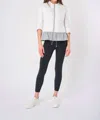 Anorak Quilted Knit Peplum Puffer Jacket In White In White