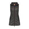 Anorak Women's Metallic Chevron Quilted Vest In Black In Black