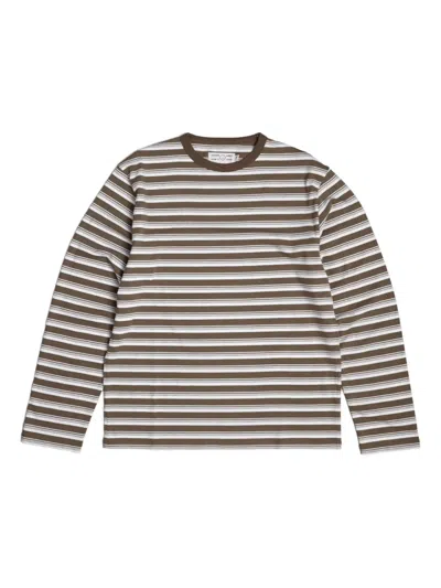 Another Aspect 3.0 Striped T-shirt In Brown